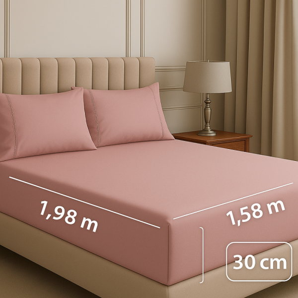 Kit Jogo de Cama 600 Fios Ponto Palito Conforto Premium para suas noites