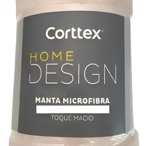 Manta de Microfibra Solteiro Corttex Bege 1,50m x 2,00m